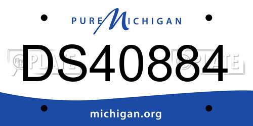 DS40884 Michigan License Plate