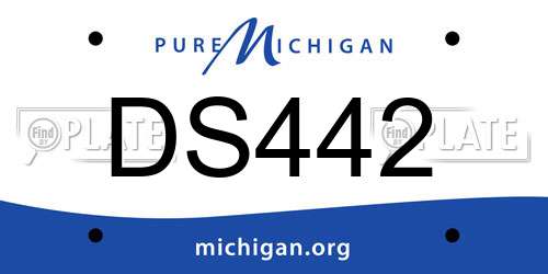 DS442 Michigan License Plate
