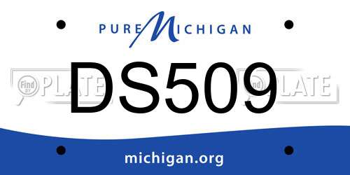DS509 Michigan License Plate