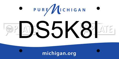 DS5K8I Michigan License Plate