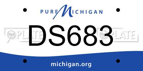 DS683 Michigan License Plate