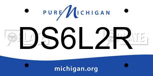 DS6L2R Michigan License Plate