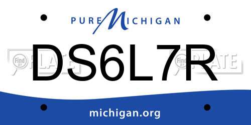 DS6L7R Michigan License Plate