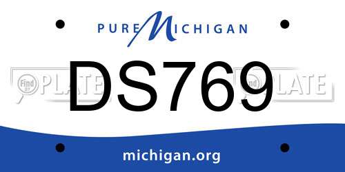DS769 Michigan License Plate