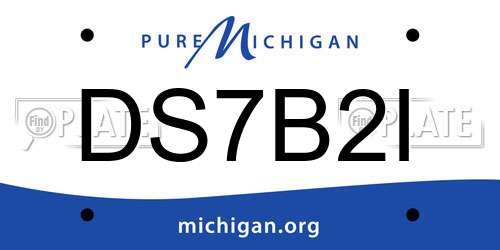 DS7B2I Michigan License Plate