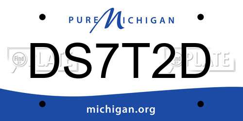 DS7T2D Michigan License Plate