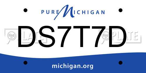 DS7T7D Michigan License Plate
