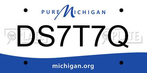 DS7T7Q Michigan License Plate