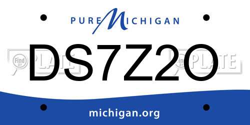DS7Z2O Michigan License Plate