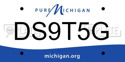 DS9T5G Michigan License Plate