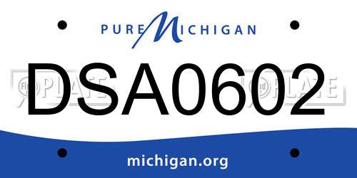 DSA0602 Michigan License Plate
