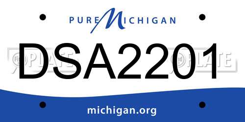 DSA2201 Michigan License Plate