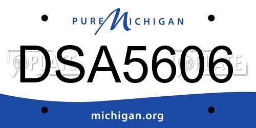 DSA5606 Michigan License Plate