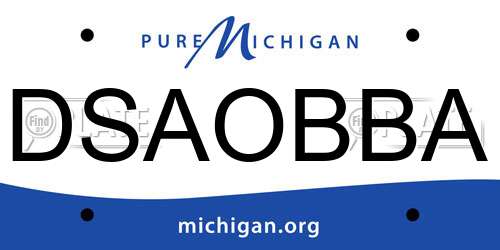 DSAOBBA Michigan License Plate