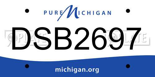 DSB2697 Michigan License Plate