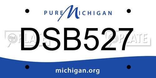 DSB527 Michigan License Plate