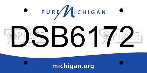 DSB6172 Michigan License Plate