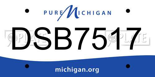 DSB7517 Michigan License Plate