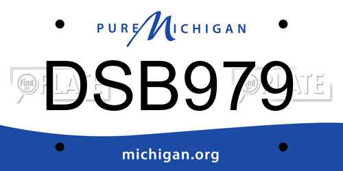 DSB979 Michigan License Plate