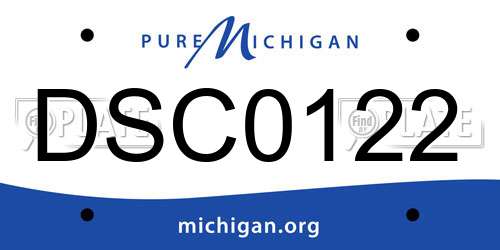 DSC0122 Michigan License Plate