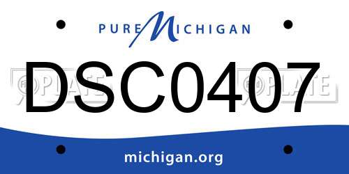 DSC0407 Michigan License Plate