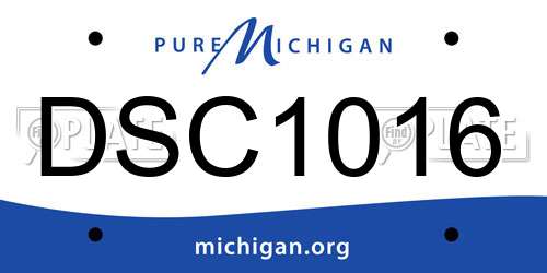 DSC1016 Michigan License Plate