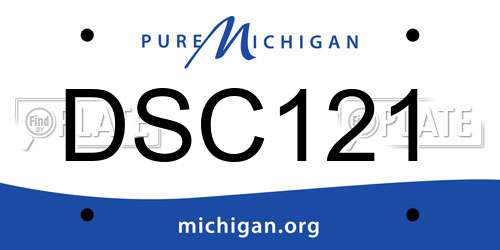 DSC121 Michigan License Plate