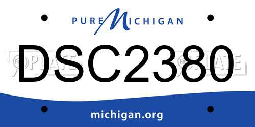DSC2380 Michigan License Plate