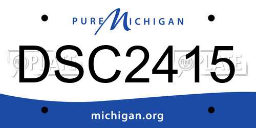 DSC2415 Michigan License Plate