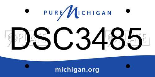 DSC3485 Michigan License Plate