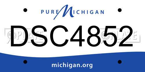 DSC4852 Michigan License Plate