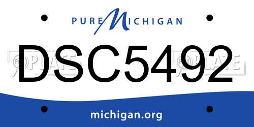 DSC5492 Michigan License Plate