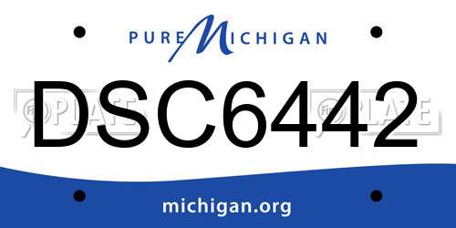 DSC6442 Michigan License Plate