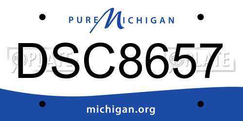 DSC8657 Michigan License Plate