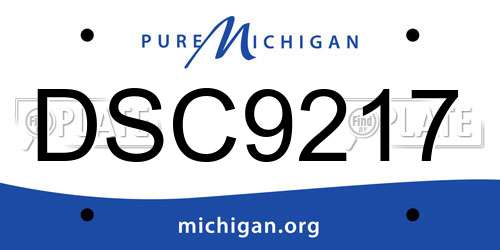 DSC9217 Michigan License Plate