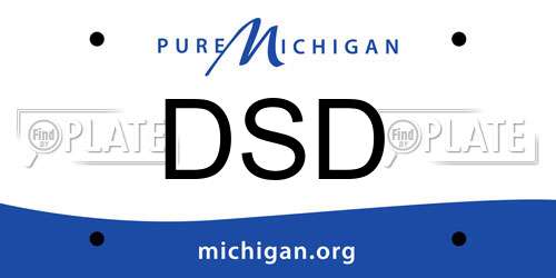 DSD Michigan License Plate