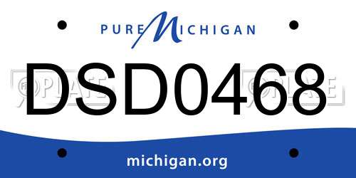 DSD0468 Michigan License Plate