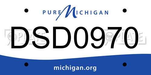 DSD0970 Michigan License Plate