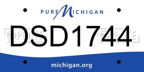 DSD1744 Michigan License Plate