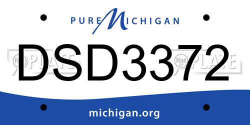 DSD3372 Michigan License Plate
