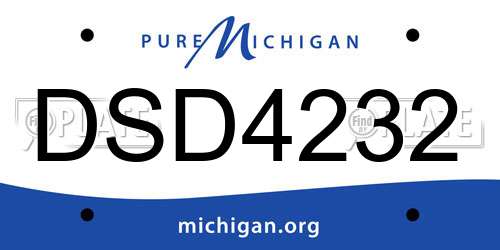 DSD4232 Michigan License Plate