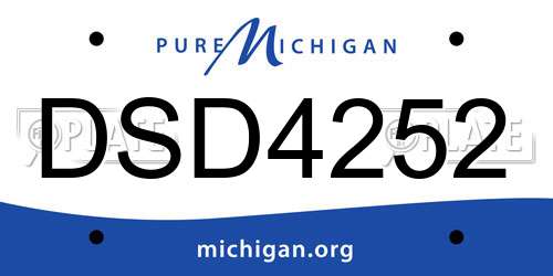 DSD4252 Michigan License Plate