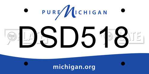 DSD518 Michigan License Plate