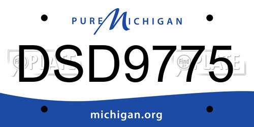 DSD9775 Michigan License Plate