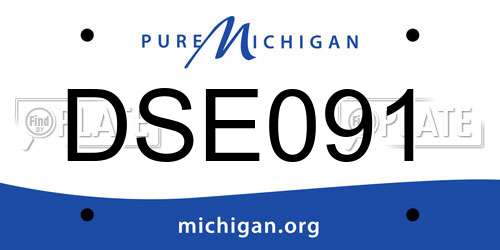 DSE091 Michigan License Plate
