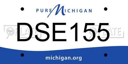 DSE155 Michigan License Plate