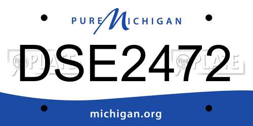 DSE2472 Michigan License Plate