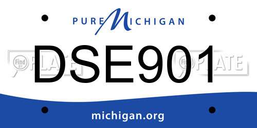 DSE901 Michigan License Plate