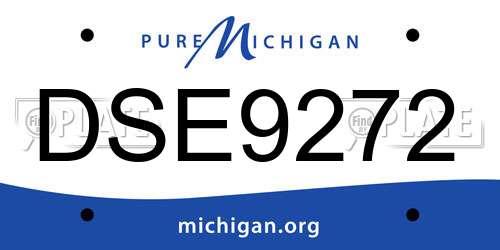DSE9272 Michigan License Plate