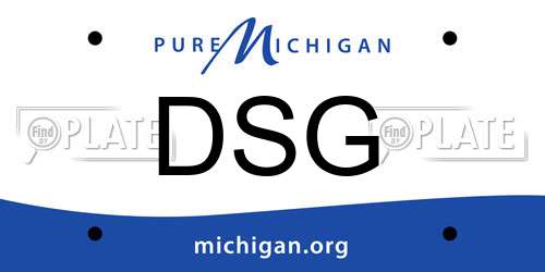 DSG Michigan License Plate